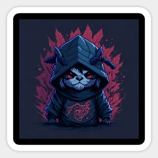 Fantasy Maltese Ninja in Action Sticker